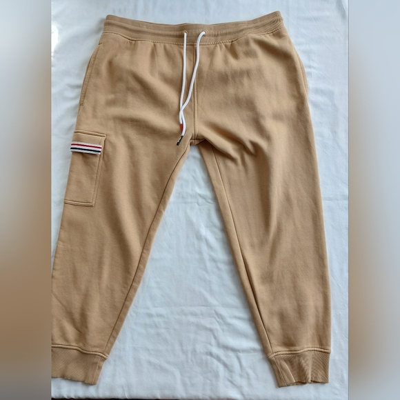 Tommy Jeans Tommy Hilfiger Cargo Fleece Jogger Pants Camel Tan Men's XL - Picture 16 of 16